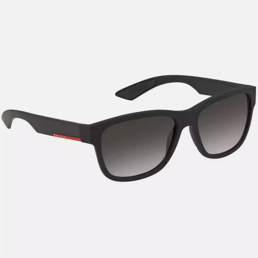 Prada Men's Grey Gradient Rectangular Sunglasses
